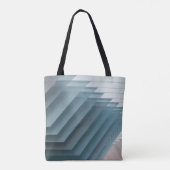 Aquamarin-weiße Digitaltapete Tasche (Rückseite)