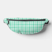 Aquamarin-weißes Karomuster Bauchtasche (Ablage )