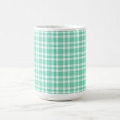 Aquamarin-weißes Karomuster Kaffeetasse (Mittel)