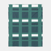 Aquamarin White Blue Karo Kariert Bauernhof Fleecedecke (Vorderseite)