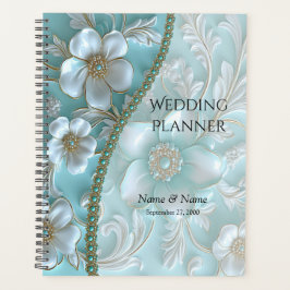 Aquamarin-White-Floral-Plane Planer