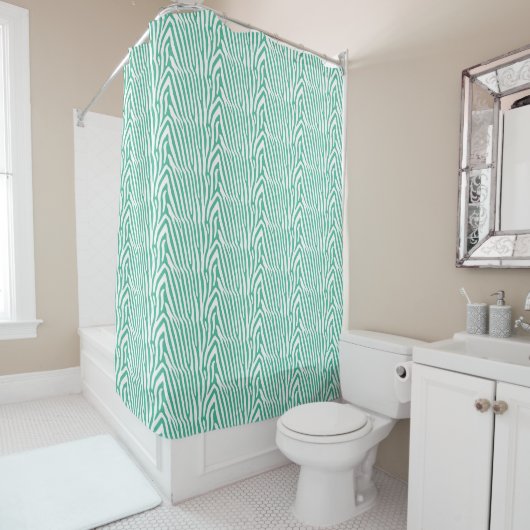 AQUAMARIN ZEBRA STRIPE DUSCHVORHANG (Beispiel)