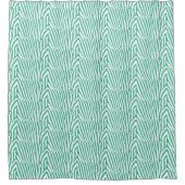 AQUAMARIN ZEBRA STRIPE DUSCHVORHANG (Vorderseite)