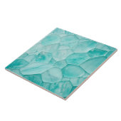 Aquamarin - Zellen abstrakt Fliese (Seite)