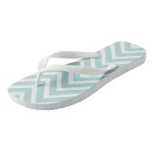 Aquamarin Zickzack Badesandalen (Schrägansicht)