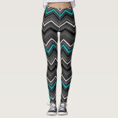 Aquamarin Zig Zag mit Band...TN Leggings (Vorderseite)