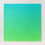 Aquamarin zu Lime Green | Modern Color Gradient Om Puzzle<br><div class="desc">Moderner Farbverlauf.</div>