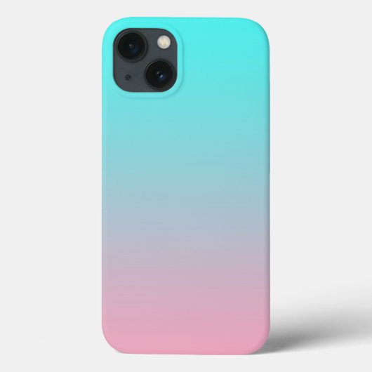 Aquamarin zu rosa, schlichter Hintergrund Case-Mate iPhone Hülle (Rückseite)
