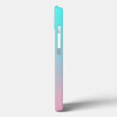 Aquamarin zu rosa, schlichter Hintergrund Case-Mate iPhone Hülle (Rückseite / Links)