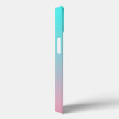Aquamarin zu rosa, schlichter Hintergrund Case-Mate iPhone Hülle (Rückseite / Rechts)