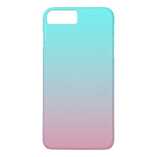 Aquamarin zu rosa, schlichter Hintergrund Case-Mate iPhone Hülle (Rückseite)