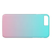 Aquamarin zu rosa, schlichter Hintergrund Case-Mate iPhone Hülle (Rückseite (Horizontal))
