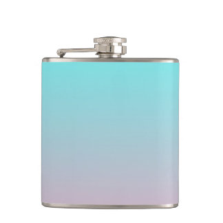 Aquamarin zu rosa, schlichter Hintergrund Flachmann