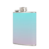 Aquamarin zu rosa, schlichter Hintergrund Flachmann (Links)