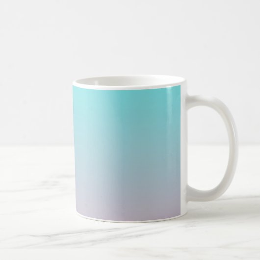 Aquamarin zu rosa, schlichter Hintergrund Kaffeetasse (Rechts)
