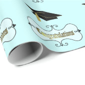 Aquamarine-Abschluss-Verpackungs-Papier Geschenkpapier (Rolleneckpunkt)