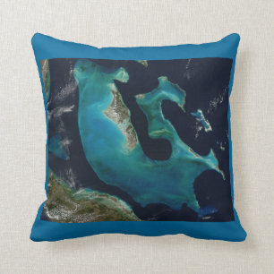 Aquamarine abstrakte Bahamas Kissen
