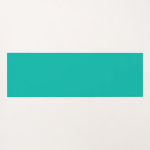 Aquamarine Abstrakte Blätter Yogamatte (Rückseite (Horizontal))