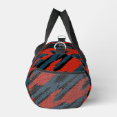 Aquamarine Abstrakte Geometrie-Streifen Duffle Bag (Rechts)