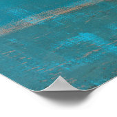 aquamarine Abstrakte Kunst Poster (Ecke)