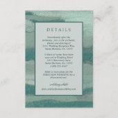 Aquamarine abstrakte Küste Chic Moderne Hochzeit Begleitkarte (Vorderseite)