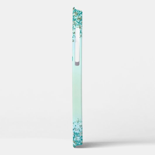 Aquamarine Abstrakte Libellenfliege Case-Mate iPhone Hülle (Rückseite / Links)