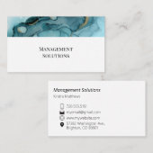 Aquamarine Abstrakte Visitenkarte (Vorne/Hinten)