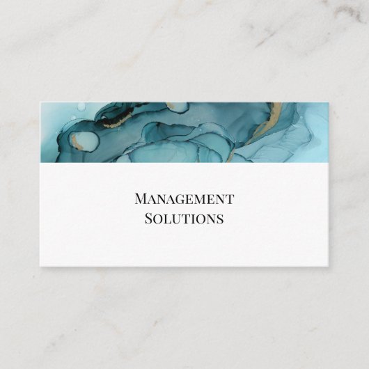 Aquamarine Abstrakte Visitenkarte (Vorderseite)