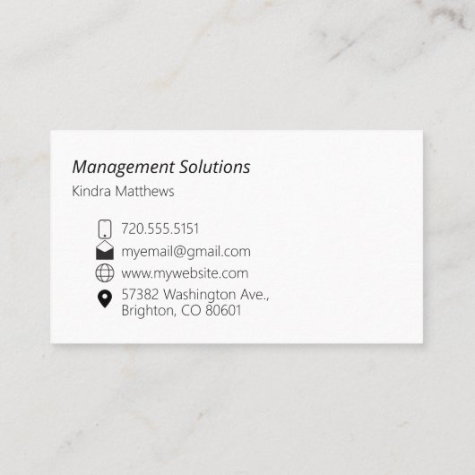 Aquamarine Abstrakte Visitenkarte (Rückseite)