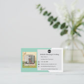 Aquamarine AC Unit Heizungs-Kühlerhauptkarte Visitenkarte (Stehend Vorderseite)