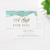 Aquamarine Agate Geschenkkarte (Schreibtisch)