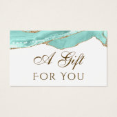 Aquamarine Agate Geschenkkarte (Vorderseite)