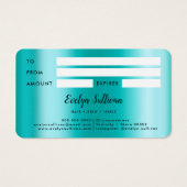 Aquamarine Agate Imitate Perlescent Foil Geschenkk (Rückseite)