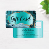 Aquamarine Agate Imitate Perlescent Foil Geschenkk (Schreibtisch)