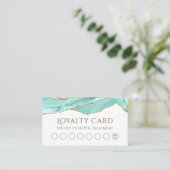 Aquamarine Agate Loyalty Card Visitenkarte (Stehend Vorderseite)