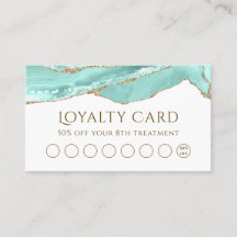Aquamarine Agate Loyalty Card