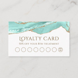 Aquamarine Agate Loyalty Card Visitenkarte