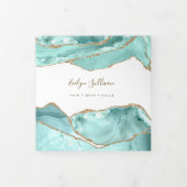 Aquamarine Agate Trifold Broschüre (Cover)