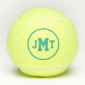 Aquamarine All-American Monogram Tennis Balls Tennisbälle (Vorderseite)