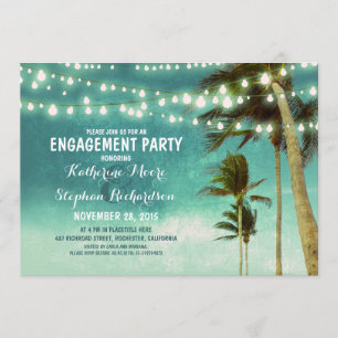 aquamarine Allergene Strandübertragungsparty Einladung