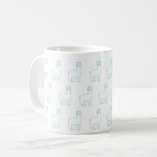 Aquamarine Alpaka-Tasse Kaffeetasse (Vorderseite Links)