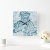 Aquamarine Alte Welt - Antike Kartenmauer Uhr (Zuhause)