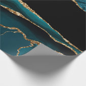 Aquamarine Altersstruktur Geschenkpapier (Ecke)
