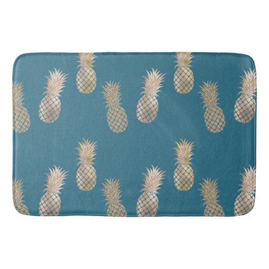 Aquamarine Ananas Badematte (Vorderseite)