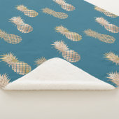 Aquamarine Ananas Sherpadecke (3/4)