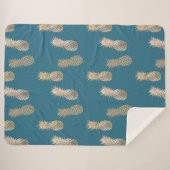 Aquamarine Ananas Sherpadecke (Vorderseite (Horizontal))