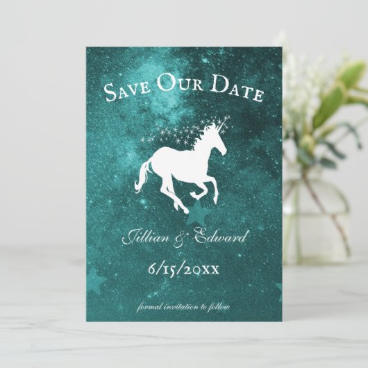 Aquamarine Ankündigung Datum freihalten (Stehend Vorderseite)