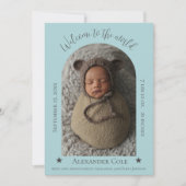 Aquamarine Ankündigung von Fotos mit einfachen Bog (Vorderseite)