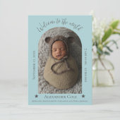 Aquamarine Ankündigung von Fotos mit einfachen Bog (Stehend Vorderseite)