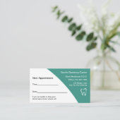 Aquamarine Anstellung eines Zahnarztes Visitenkarte (Stehend Vorderseite)